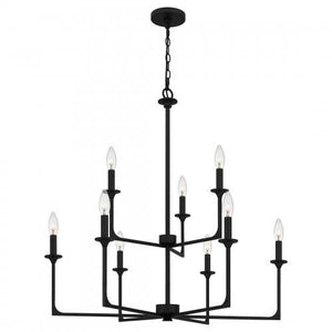 Quoizel PRC5232MBK Prescott Chandelier 9 lights matte black Chandelier
