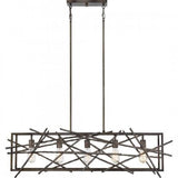 Quoizel BRH5042RT Brigham Linear chandelier 5 light restored bronz Island Light