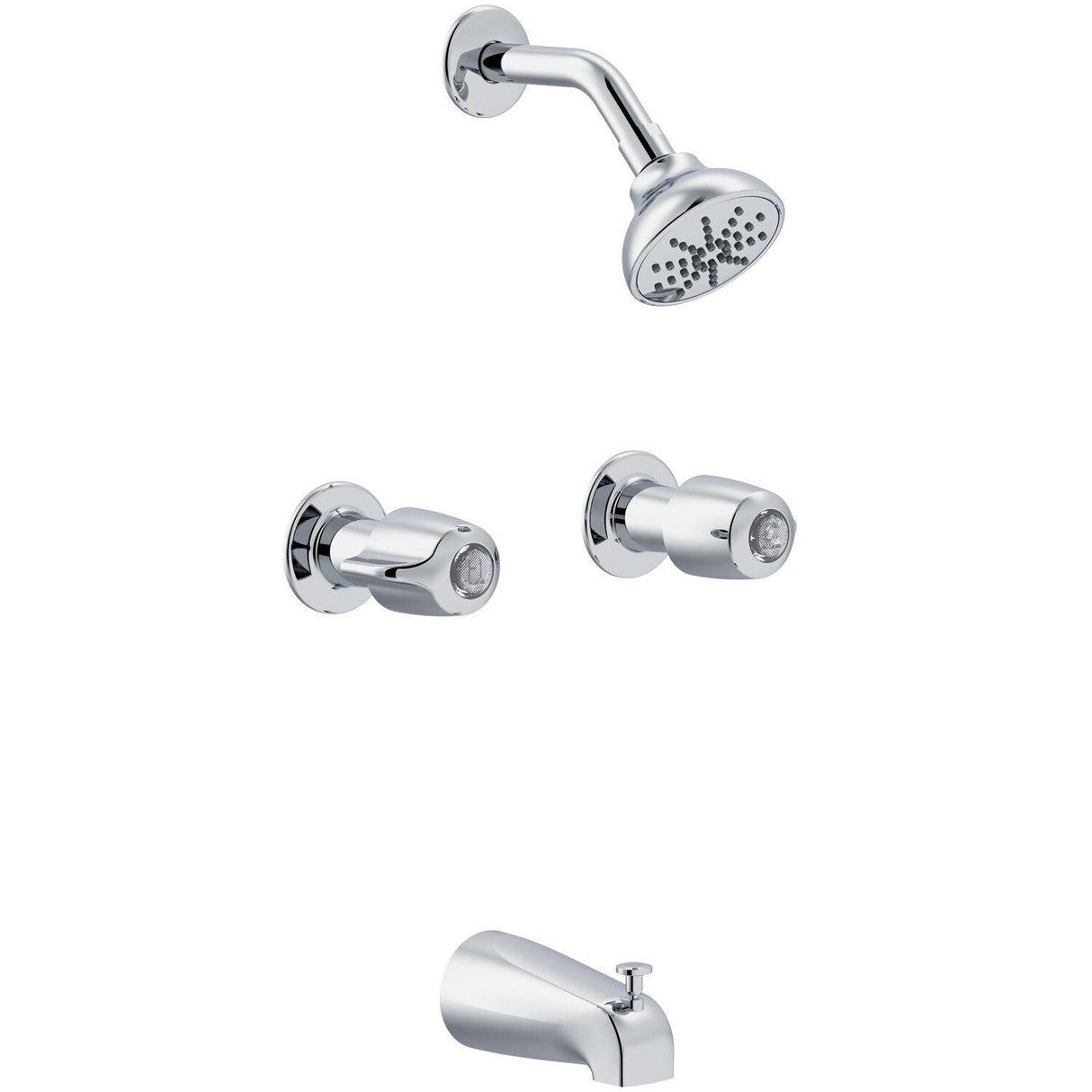 Gerber G0048720 Chrome Classics Two Handle Threaded Escutcheon Tub & Shower ...