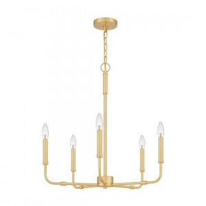 Quoizel ABR5024AB Abner Chandelier 5 light aged brass Chandelier