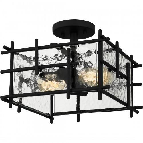 Quoizel DPN1713MBK Daphne Semi flush 2 lights matte black Semi-Flush Mount