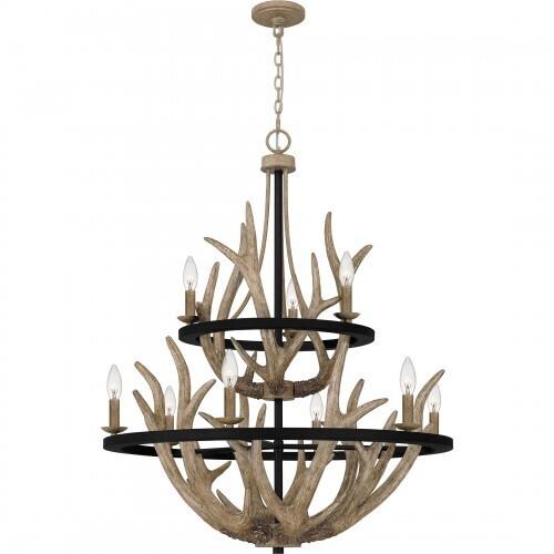 Quoizel JR5032EK Journey Chandelier 9 lights earth black Chandelier