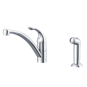 Gerber G0040012 Chrome Viper Single Handle Kitchen Faucet W/ Spray & Deck Plate 1.7...