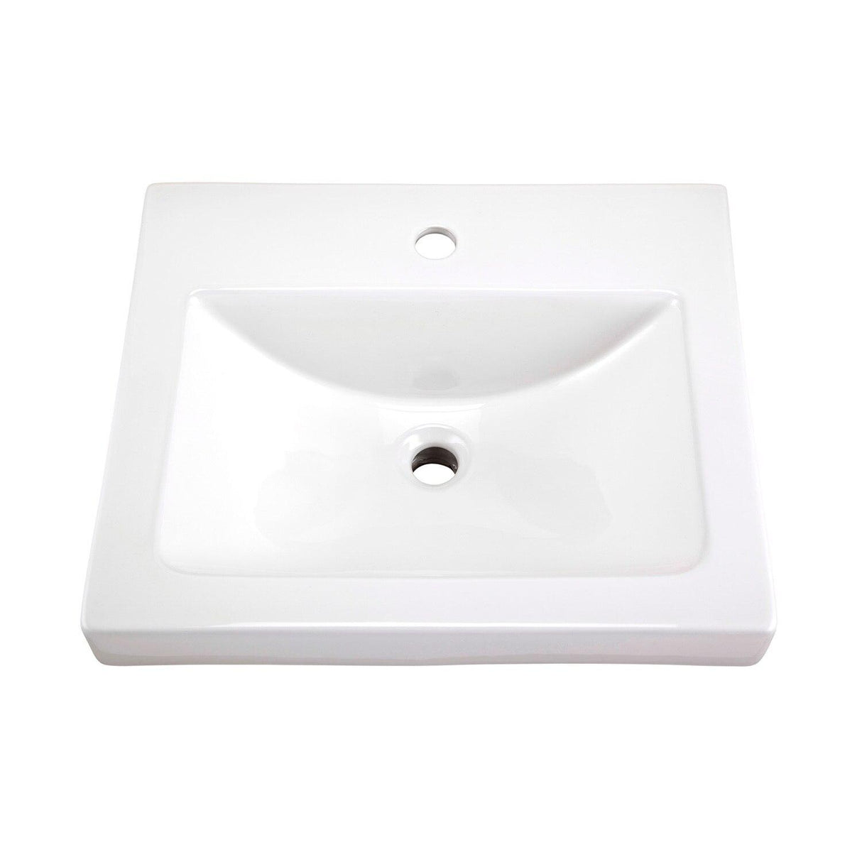Gerber G0012892 White Wicker Park Rectangular Single Hole Above Counter Bathroom Sink