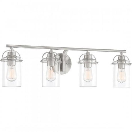 Quoizel EMR8604BN Emerson Bath 4 light brushed nickel Bath Light