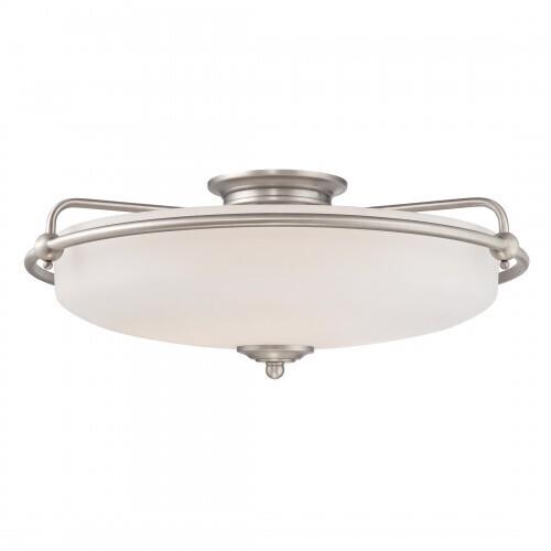 Quoizel GF1621AN Griffin Flush mount antq nikl  21"d Flush Mount