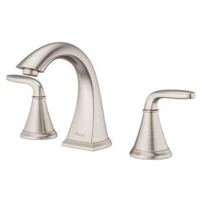 Pfister Brushed Nickel 2-handle 8" Widespread Bathroom Faucet LG49-WF0K