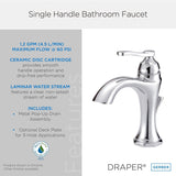 Gerber D225028 Chrome Draper Single Handle Lavatory Faucet