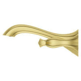 Rhen Wallmount Widespread Lavatory Faucet in Brushed Gold