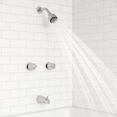 Polished Chrome Pfister 2-handle Tub & Shower Faucet With Metal KNO... LG03-6110