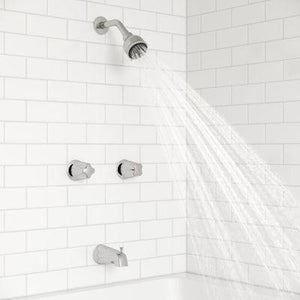 Polished Chrome Pfister 2-handle Tub & Shower Faucet With Metal KNO... LG03-6110