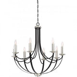 Quoizel ANA5008K Alana 8 light chandelier mystic blk Chandelier