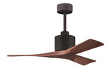 Matthews Fan NK-TB-WA-42 Nan 6-speed ceiling fan in Textured Bronze finish with 42” solid walnut tone wood blades