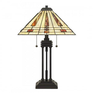 Quoizel TF5209TWT Stevie Table lamp tiffany 2 light western bronz Table Lamp