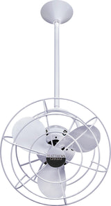 Matthews Fan BD-WH-MTL Bianca Direcional ceiling fan in Gloss White finish with metal blades.