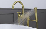 Tisbury Traditional Free-standing Tub Filler with Hand Shower in Brushed Gold