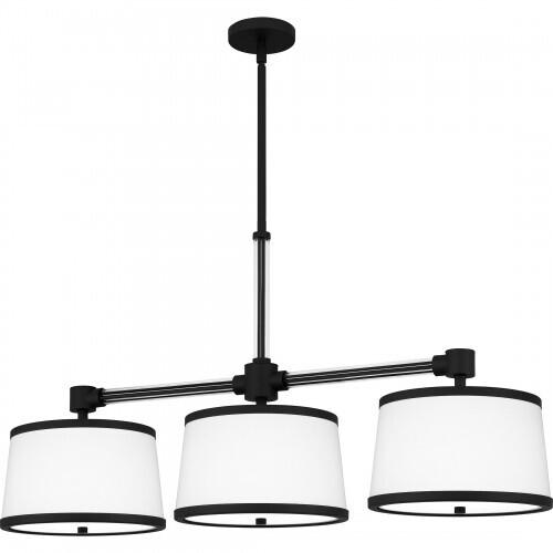 Quoizel KYL342MBK Kylen Linear chandelier 3 lights matte black Island Light