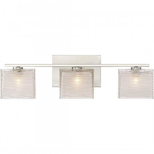 Quoizel WCP8603BN Westcap Bath fixture 3 light brushed nickel Bath Light