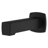 Squared Non-Diverting Tub Spout in Matte Black