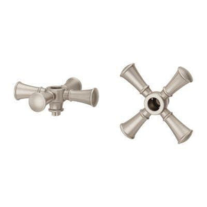 Tisbury 2-Handle Cross Handle Kit in Brushed Nickel