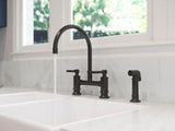 Port Haven 2-Handle Kitchen Faucet with Side Spray in Tuscan Bronze