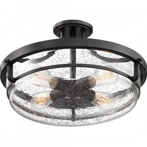 Quoizel QF3419PN Outpost Semi-flush mount 4 light palladian bronz Semi-Flush Mount