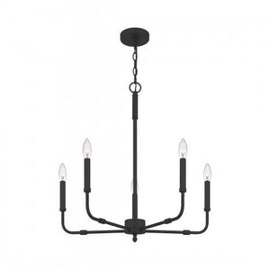 Quoizel ABR5024MBK Abner Chandelier 5 light matte black Chandelier