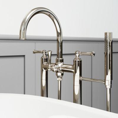Pfister Polished Nickel Tisbury Free Standing Tub Filler LG6-1TBD