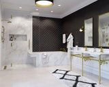 Park Avenue Single Control 4" Centerset Bathroom Faucet in Brushed Gold