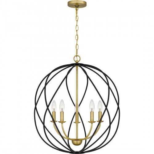 Quoizel BYN2824AB Bryn Pendant 5 lights aged brass Pendant
