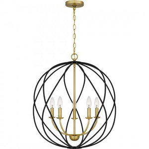 Quoizel BYN2824AB Bryn Pendant 5 lights aged brass Pendant
