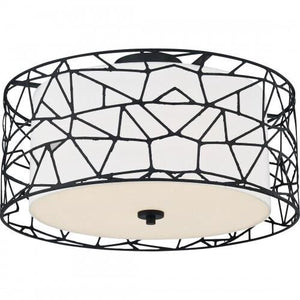 Quoizel QSF5274MBK Newcastle Semi flush 4 light matte black Semi-Flush Mount