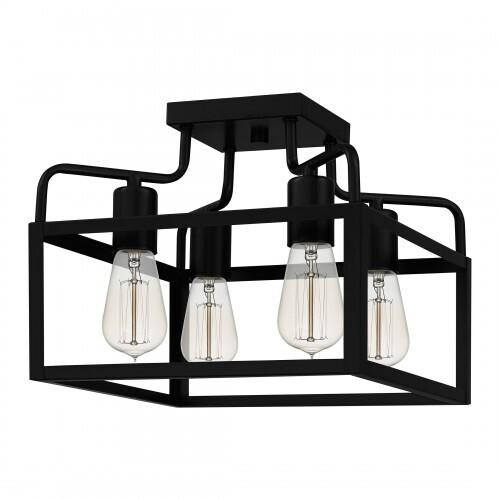Quoizel QSF5349MBK Paulsen Semi flush 4 lights matte black Semi-Flush Mount