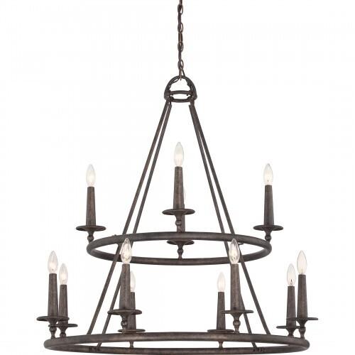 Quoizel VYR5012ML Voyager Chandelier 12 light malaga Chandelier