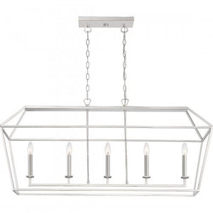 Quoizel AVY542PK Aviary Island 5 light polished nickel Island Light