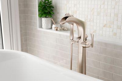 Pfister Brushed Nickel Tub Filler With Hand Shower