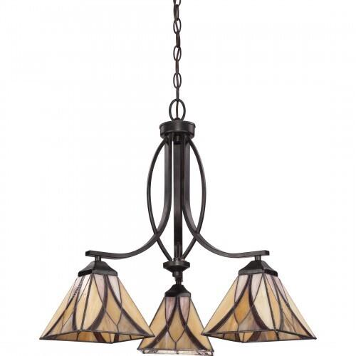 Quoizel TFAS5003VA Asheville Chandelier tiffany valiant bronze 3lt Chandelier