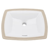 Gerber G0013760 White Burr Ridge Undercounter 19 5/8" X 16 5/8" Rectangular BAT...