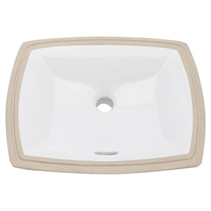 Gerber G0013760 White Burr Ridge Undercounter 19 5/8" X 16 5/8" Rectangular BAT...