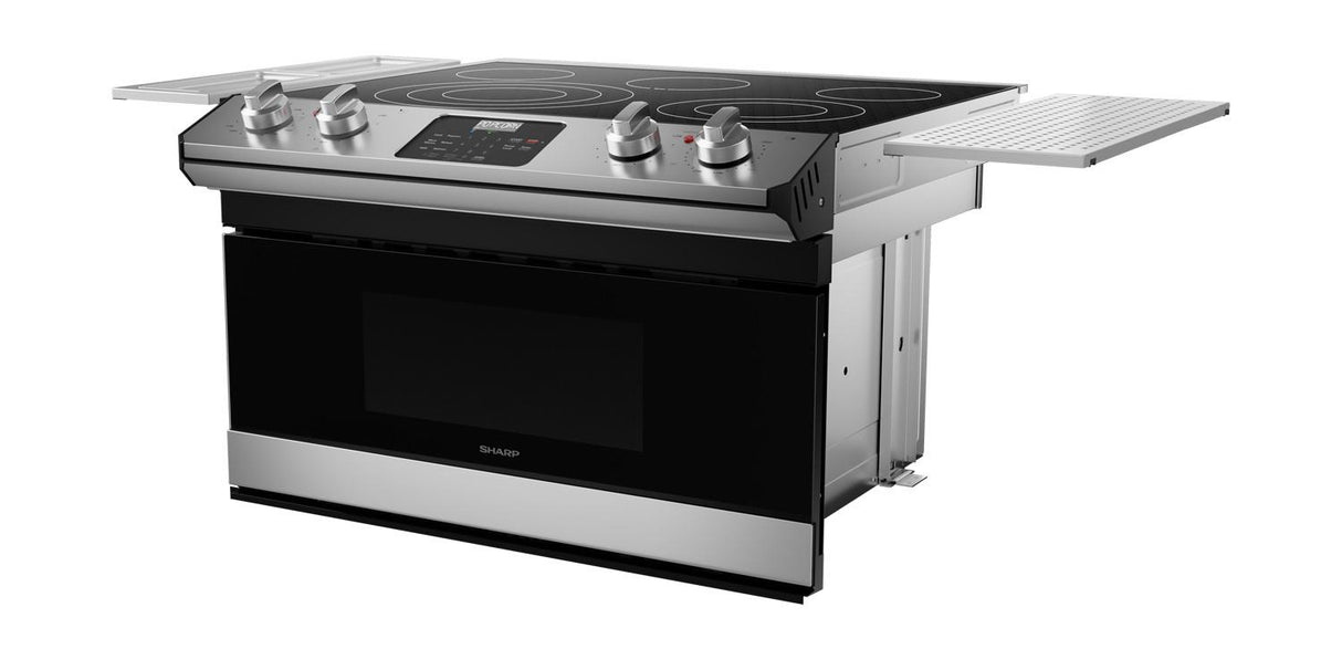 Sharp STR3065HS 30" Smart Combination Electric Cooktop w/ Microwave Drawer