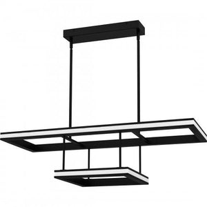 Quoizel PCAYD238MBK Aydin Linear chandelier led light matte black Island Light