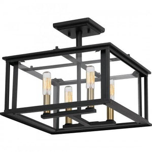 Quoizel CDL1714EK Citadel Semi- flush mount 4 light earth black Semi-Flush Mount