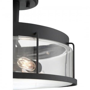 Quoizel LUD1713EK Ludlow Semi-flush mount 3 light earth black Semi-Flush Mount