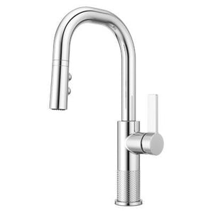 Montay 1-Handle Pull-Down Bar/Prep Faucet in Polished Chrome