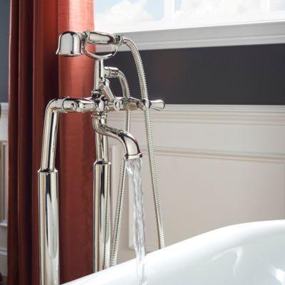 Pfister Polished Nickel Traditional Free Standing Tub Filler LG6-1TFD