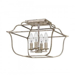 Quoizel GLY1714CS Gallery Semi flush mount 4 light century silver Semi-Flush Mount