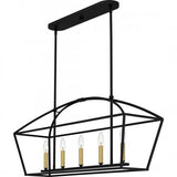 Quoizel COB540MBK Concho Bay Island 5 lights matte black Island Light