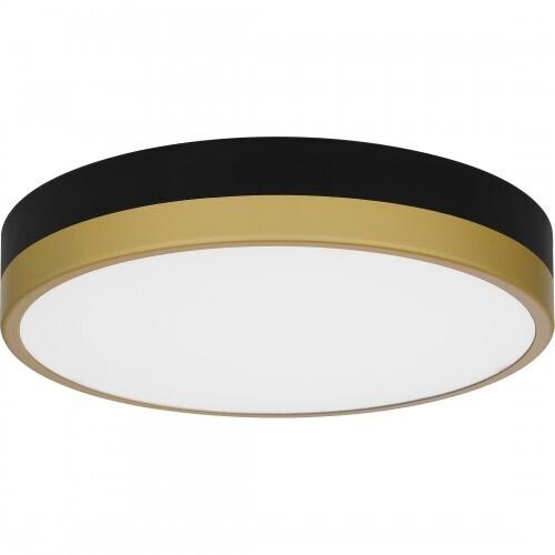 Quoizel WLN1611MBKG Weldin Flush mount led matte black gold Flush Mount