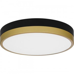 Quoizel WLN1611MBKG Weldin Flush mount led matte black gold Flush Mount