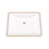 Gerber G0012765 White Logan Square Rectangular Petite Undercounter Bathroom Sink